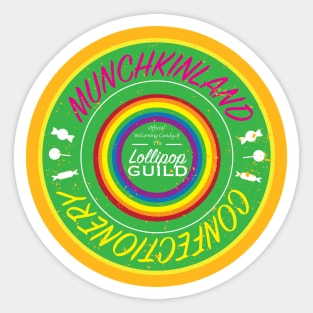 Munchkinland Confectionery Logo (Vintage look) Sticker